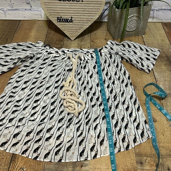 Bailey/44 Anthro Juniper Monkey Print Rope Tie Halter Top Breathable Blouse XS - Picture 7 of 13